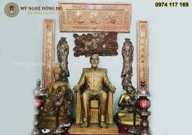 Bộ hoành phi câu đối cỡ nhỏ cho phòng thờ Bác Hồ